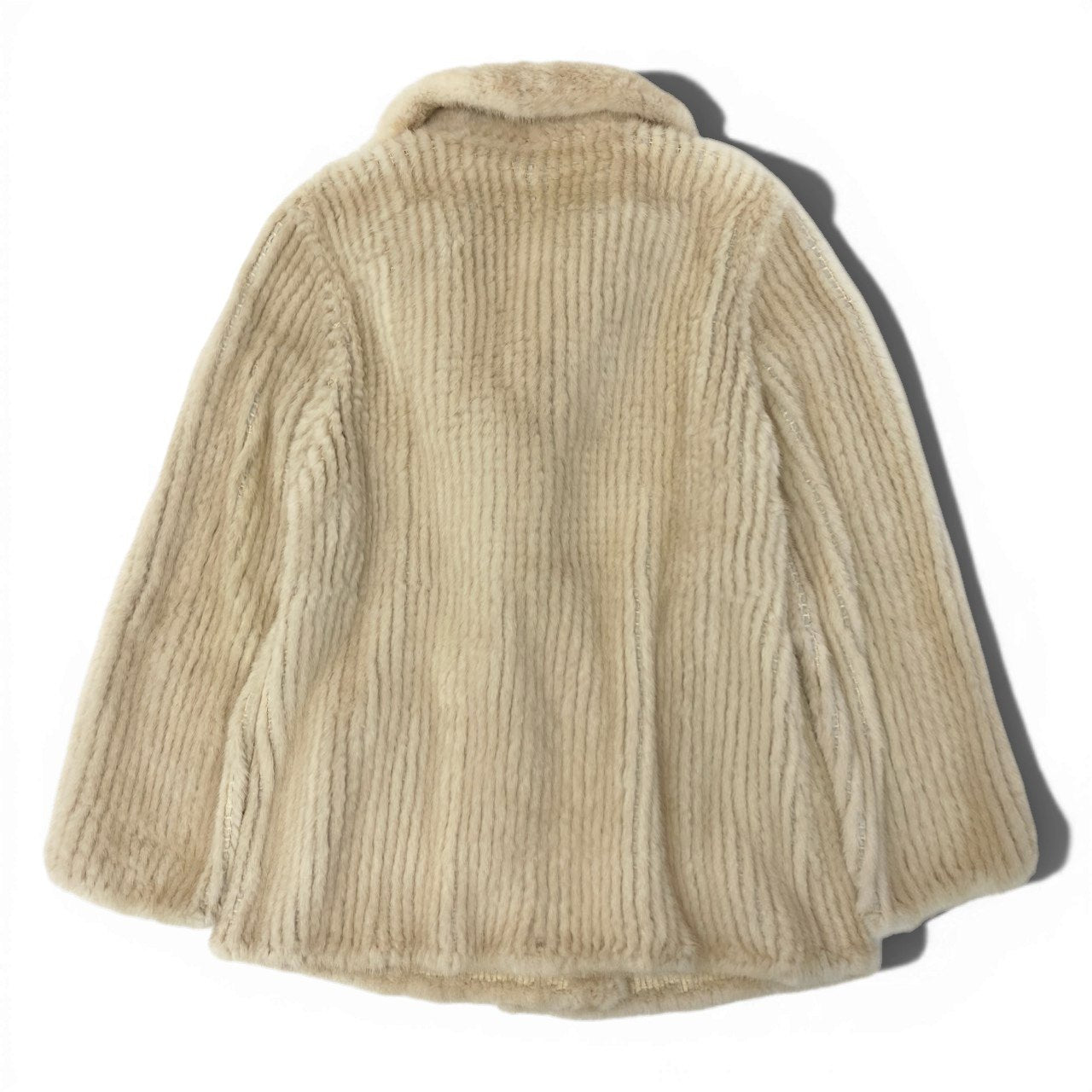 38c3 パールミンク リバーシブル ファーコート サイズF ホワイト 本毛皮 Pearl Mink Fur Coatt18r