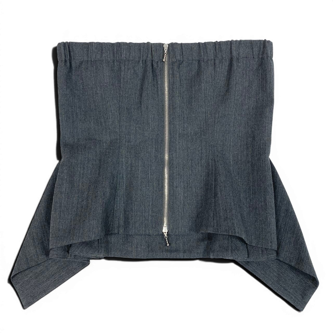 25e14 【美品】Cygne シーニュ ペプラムビスチェ ペプラムトップス 1サイズ グレー ウール100％ レディース 女性用k02i