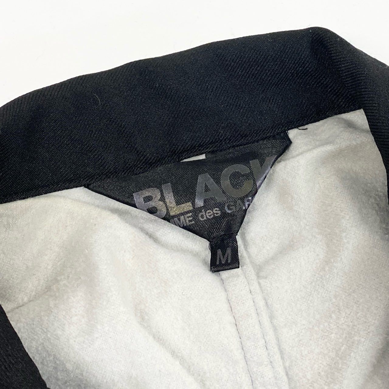 11b9 BLACK COMME des GARCONS ブラックコムデギャルソン 2014年 ポリ縮絨 テーラージャケット アウター M ブラック ポリエステル メンズk02i