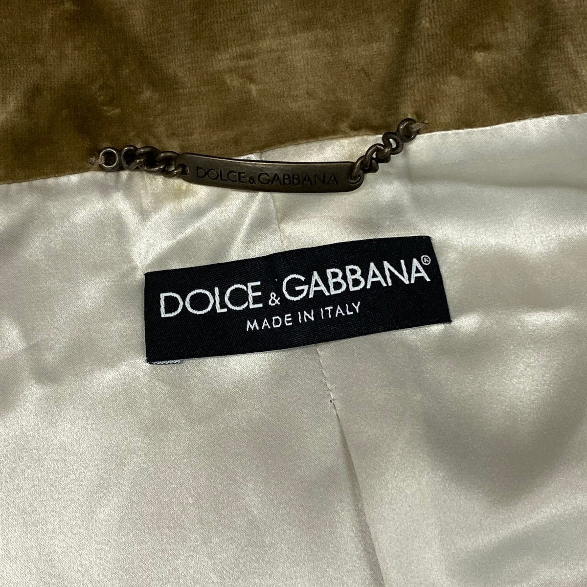 i19 DOLCE＆GABBANA 2006AW ランウェイ着 ナポレオンジャケット イタリア製 36サイズ ブラウン コットン100％ レディース 女性用u02t