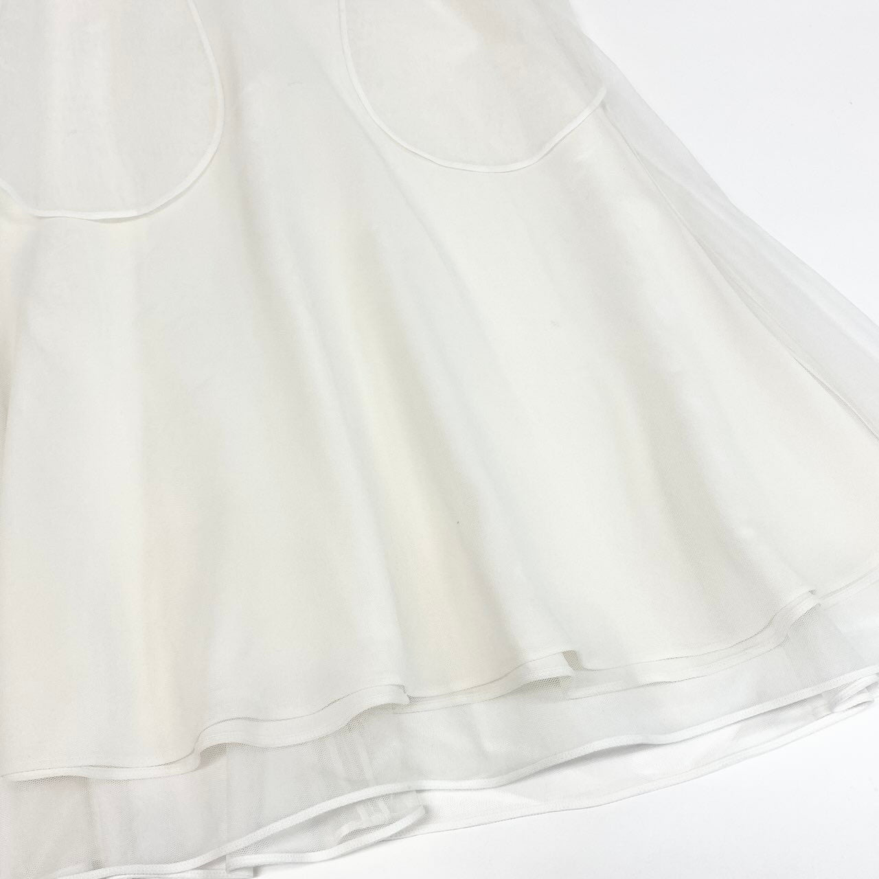 He11 GIVENCHY ジバンシー 2023SS チュールレイヤードドレス ワンピースサイズ34 ホワイト レディースk02i