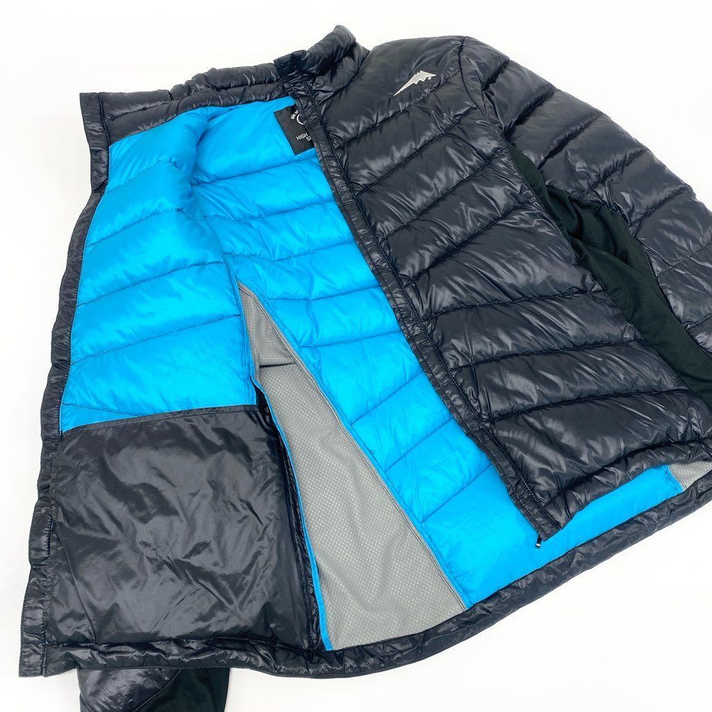 39l15 KUSHITANI クシタニ ホワイトグース ダウンジャケット アウター  Lサイズ ブラック ナイロン メンズo07t