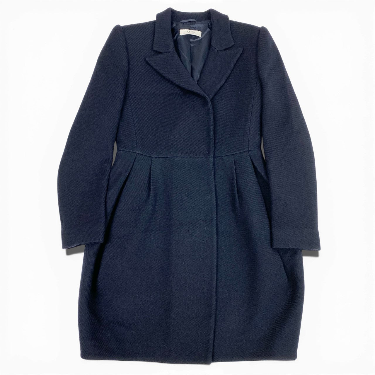 1L27 Vintage Prada ヴィンテージ プラダ Double Breasted Wool Coat ウールコート ダブルブレスト Size 42 レディース 女性用k02i