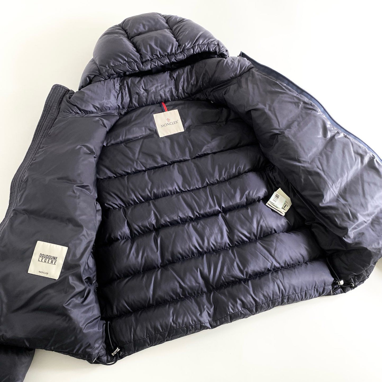 77d16 MONCLER モンクレール F20911A20100 ARVES GIUBBOTTO ダウンジャケット フーディ 2 ネイビー ナイロン ワッペン アウター フード取り外し可能 メンズ