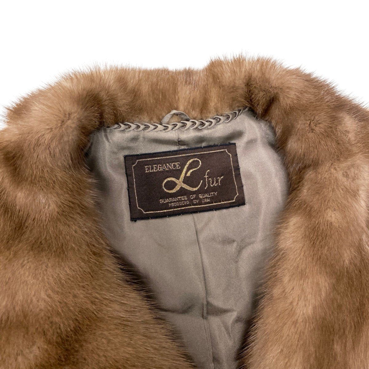 26h19 ELEGANCE FUR パステルミンク ミンクコート 毛皮コート 9 ライトブラウン ミンクファー Mink Fur Coatu02t
