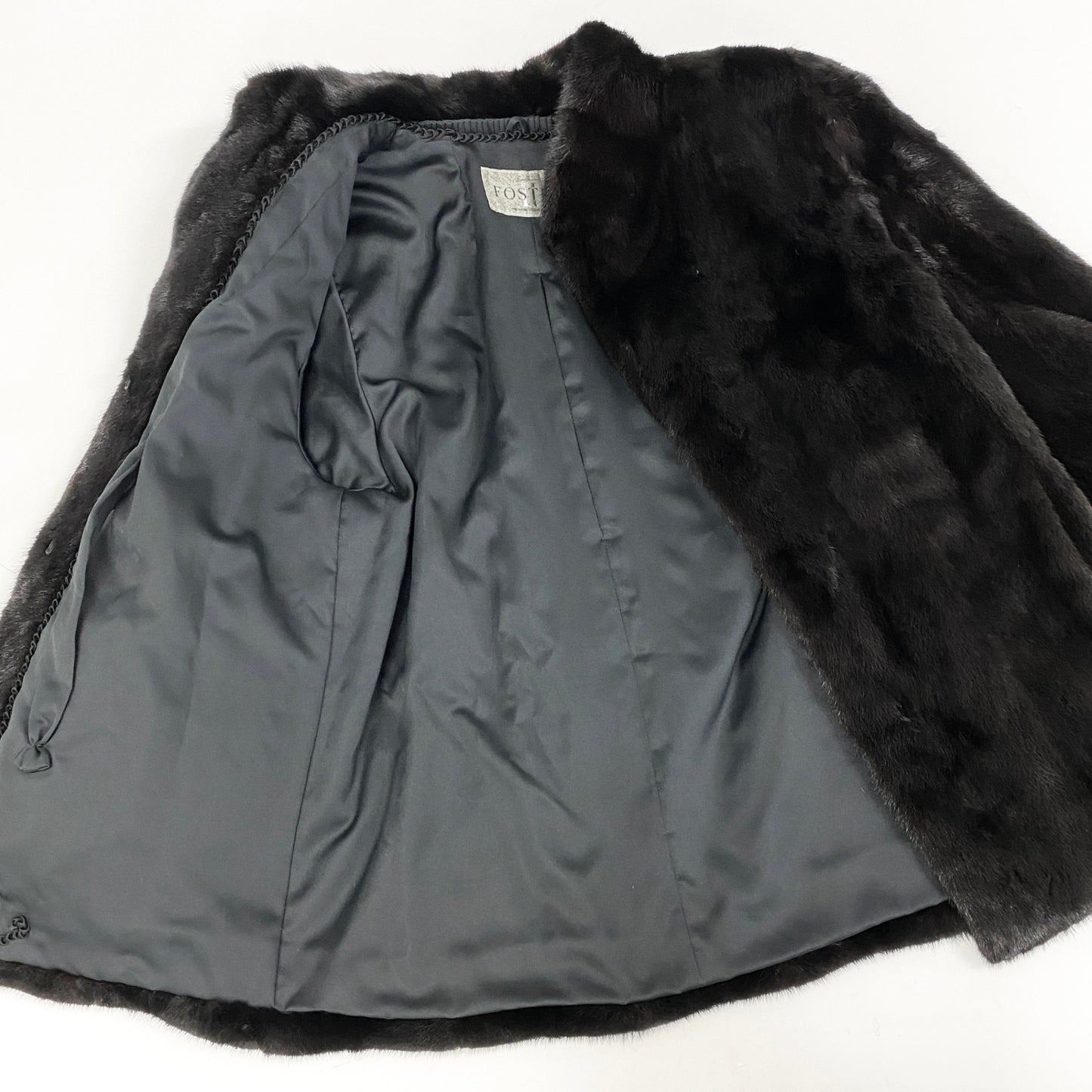 37i19 AMERICAN FUR AWARDS アメリカンファーアワード 星4 ダークミンク ミンクコート セミロングコート 毛皮コート L ブラック系 ミンクファー レディース アメリカンウルトラu02t