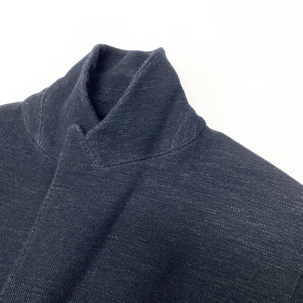 11b6【美品】GIORGIO ARMANI ジョルジオアルマーニ ダブルブレストテーラードジャケット ブレザー コットンウールジャケット 48サイズ ダークネイビー メンズ 男性用u02t