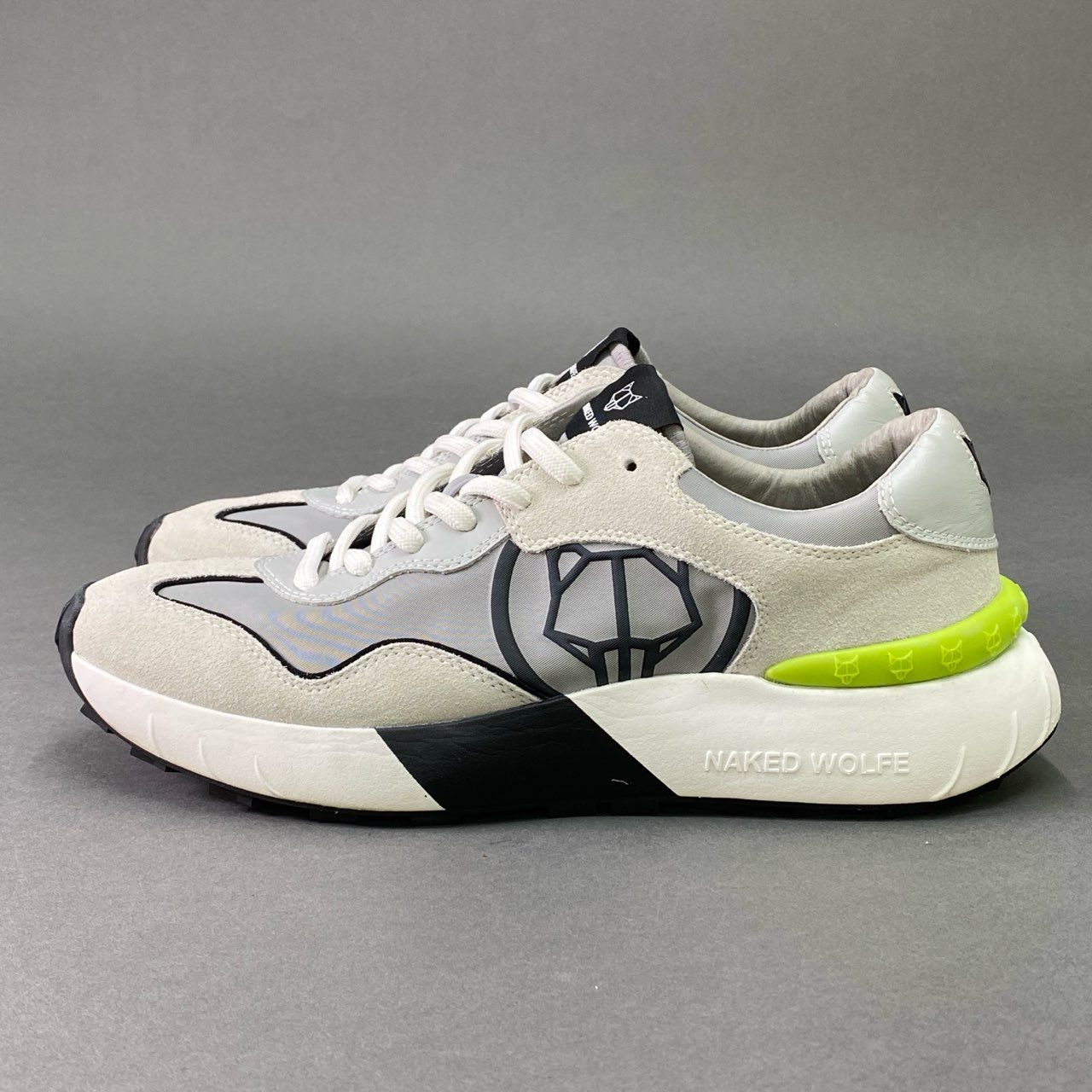 3k12 NAKED WOLFE ネイキッド ウルフ Drought Grey Sneakers ドラウトスニーカー 約26cm グレー スウェードレザー シューズ