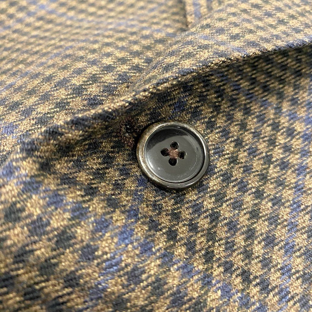 13l27 Ravazzolo ラヴァッツォーロ ロロピアーナ生地 テーラードジャケット カシミヤジャケット チェック柄 メンズ 紳士服 46 ブラウン系 カシミア100％o07t