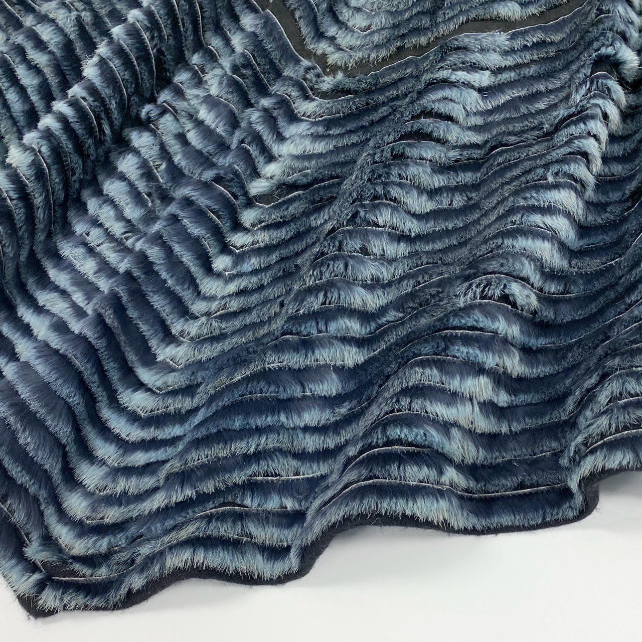 10a13 ポンチョ ヴィーゼル 本毛皮 トグルボタン レディース 女性用 Free ブルーグリーン系u02t