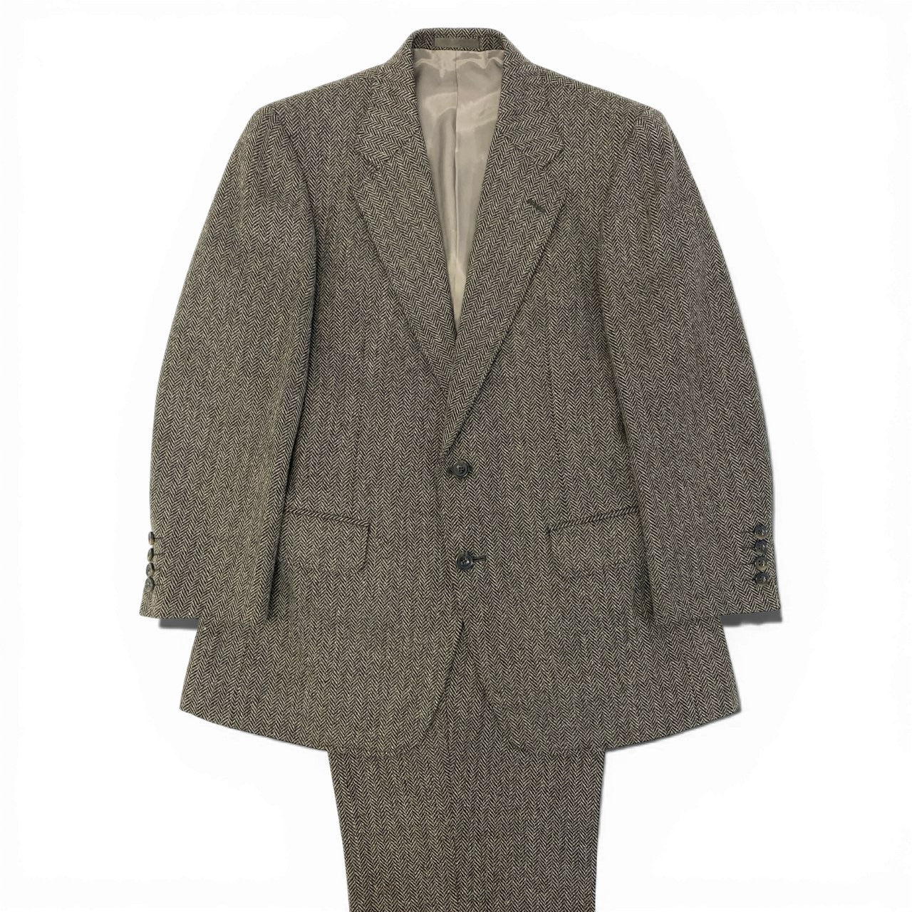 62a28 Burberrys バーバリーズ スリーピース スーツセットアップ テーラードジャケト スラックス ヘリンボーン 92-80-170 A5 ブラウン系 メンズ 男性用o07t