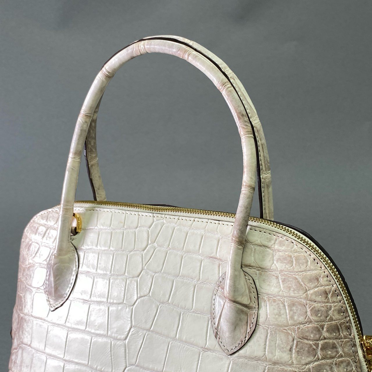 Fe18 【極美品】定価143万 JRA認定 COCOCLELUX GOLD 5スター ココセリュックス ゴールド  ヒマラヤクロコダイル 2way オーバル ハンドバッグ ショルダーバッグ レディース 女性用 鞄