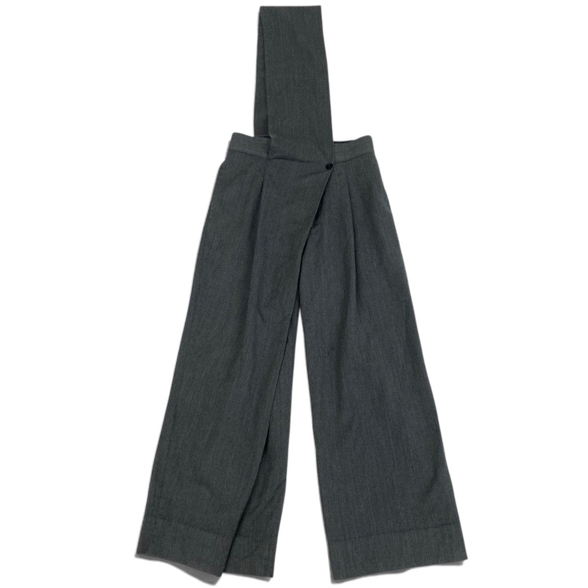 Eh31 DIOR ディオール スカーフベルト付トラウザーパンツ 443C134A6268 サイズ44 ダークグレー ヴァージンウール レディースo07t