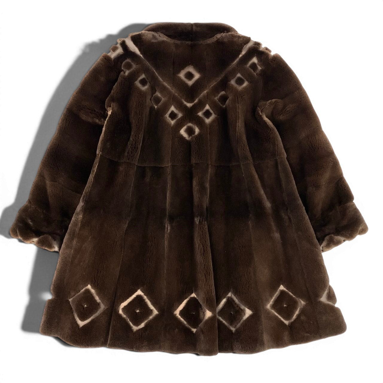 77e14 シェアードミンク リバーシブルロングコート サイズF ブラウン 本毛皮 Mink Fur Long Coatt18r