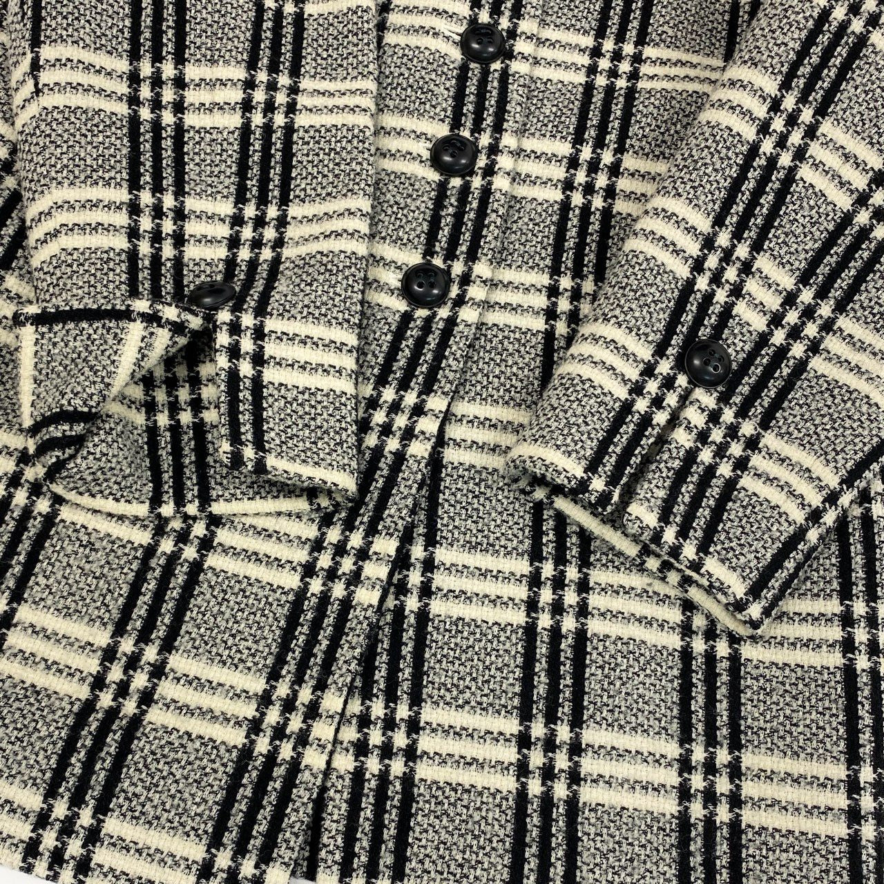 2L27 Vintage Christian Dior ヴィンテージ クリスチャンディオール Plaid Overcoat オーバーコート 格子柄 Size 11 レディース 女性用k02i