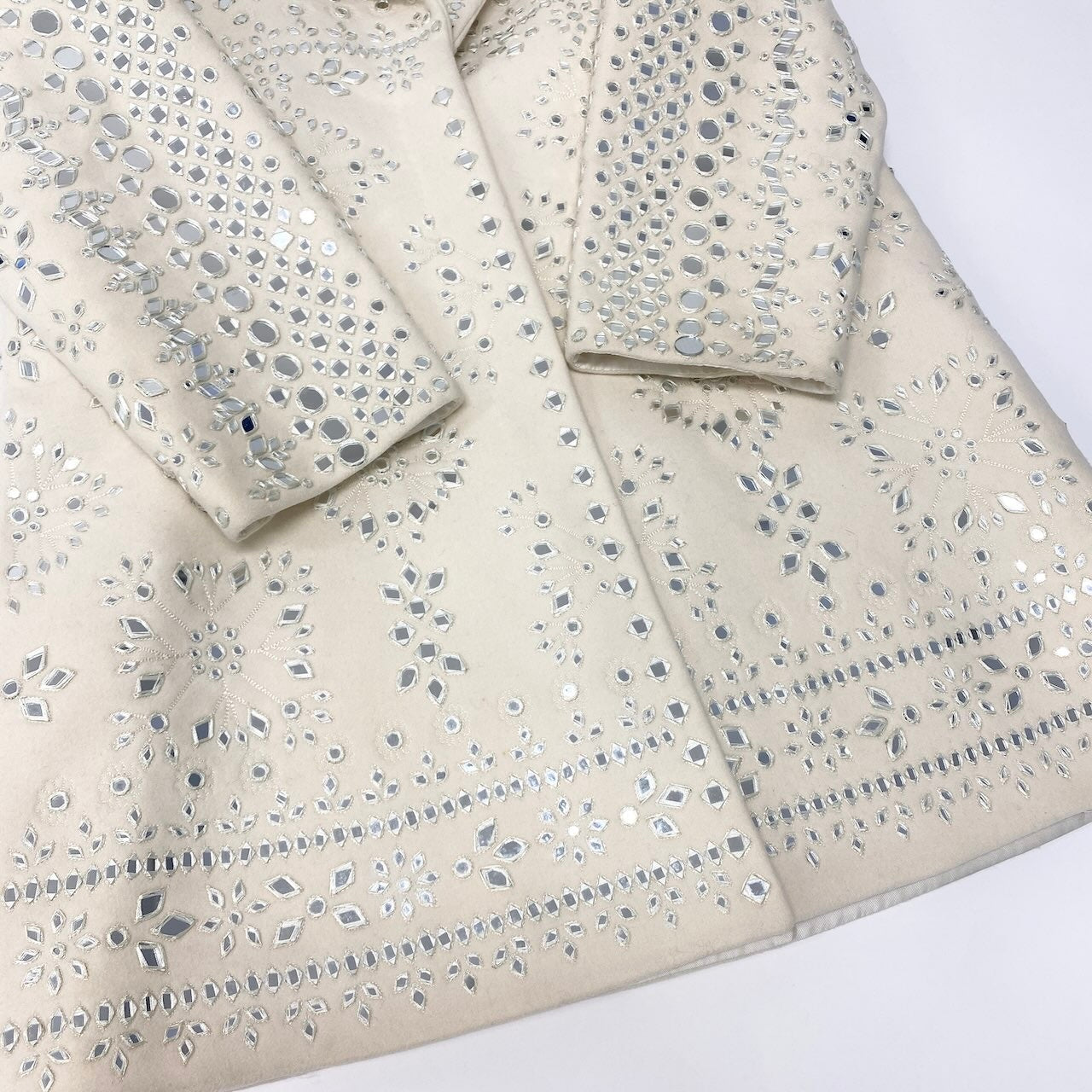 28c11 VALENTINO ヴァレンティノ ミラーコート チェスターコート ウールコート アウター JB3CA0H11CJ 40 ホワイト レディース 女性用u02t