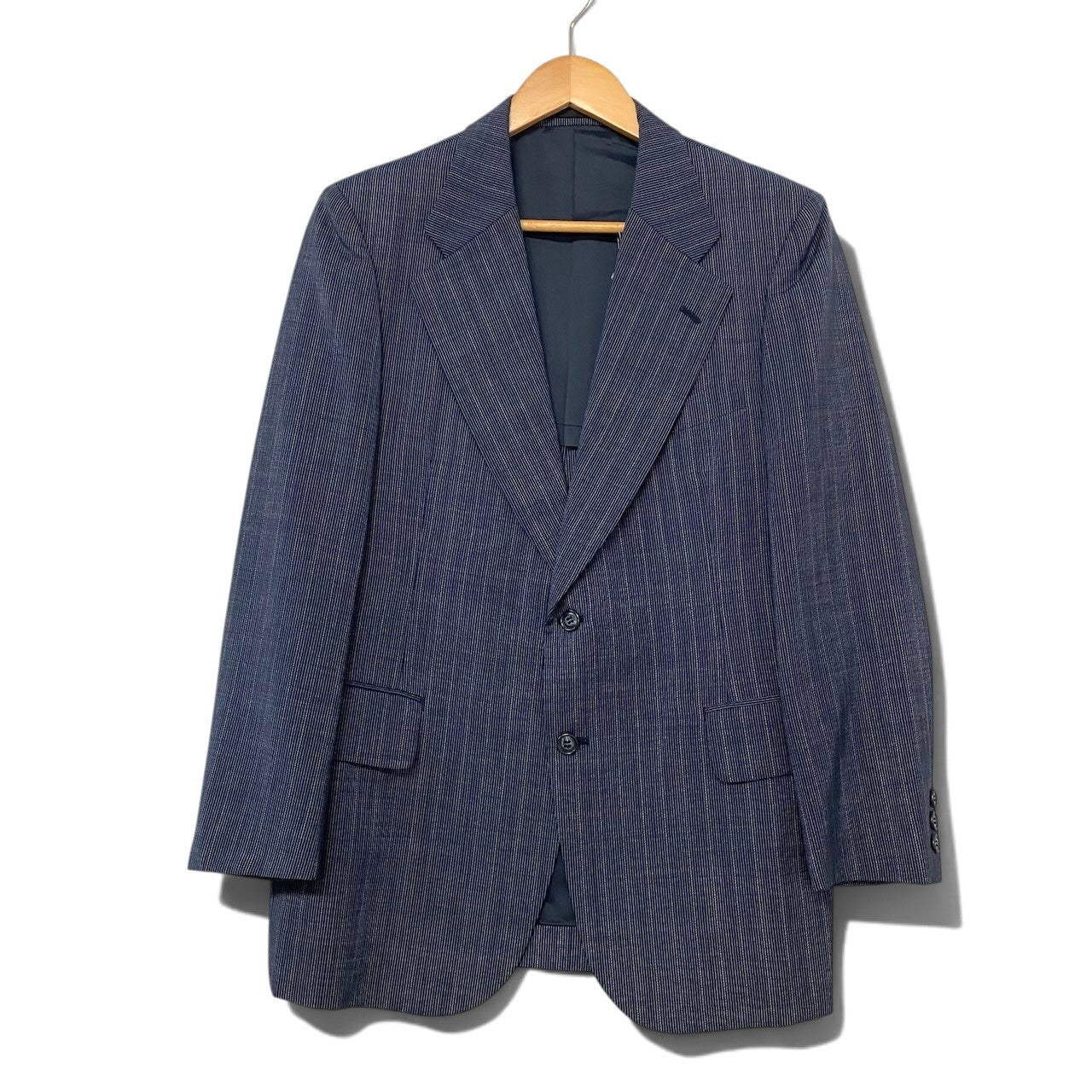 80i10 Burberrys バーバリー セットアップ シングルスーツ 2B ストライプ柄 ネイビー メンズ 紳士服o07t
