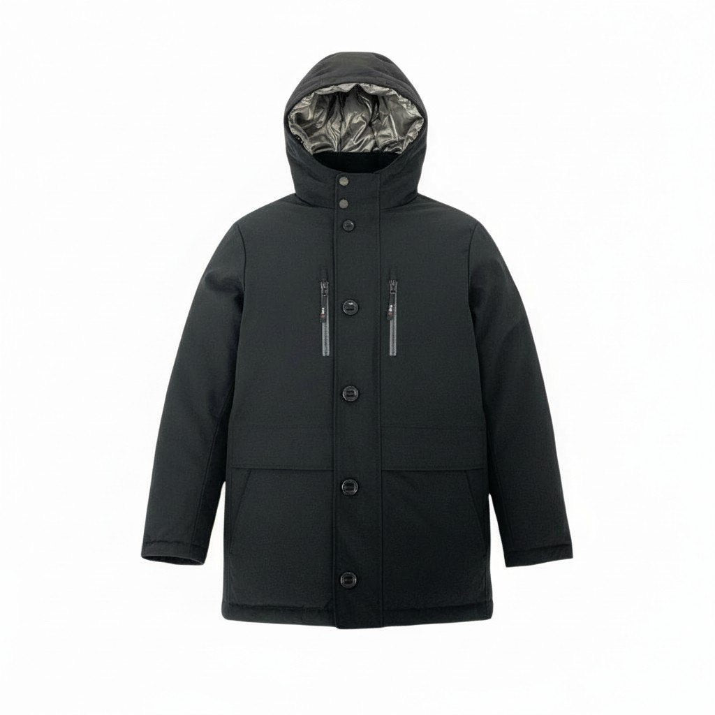 78L9 yeti TAKEO KIKUCHI イエティ タケオキクチ ダウンコート アウター フード付き 防寒 4 ブラック メンズ 紳士服u02t