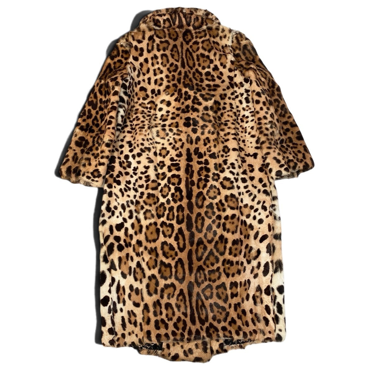 Ej26 【未使用タグ付】 定価1,632,400円 DOLCE＆GABBANA ドルチェアンドガッバーナ ファートリミングコート アニマル柄 F0H45FFUPNM1 サイズ38 ベージュ系 ゴート 山羊 レディースu02t