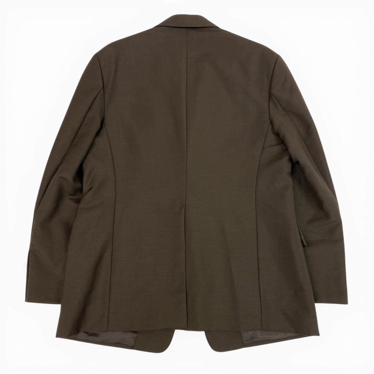 Mc6 PRADA プラダ フロントロゴパッチブレザー テーラードジャケット 2釦 52Rサイズ ブラウン メンズ 男性用o07t