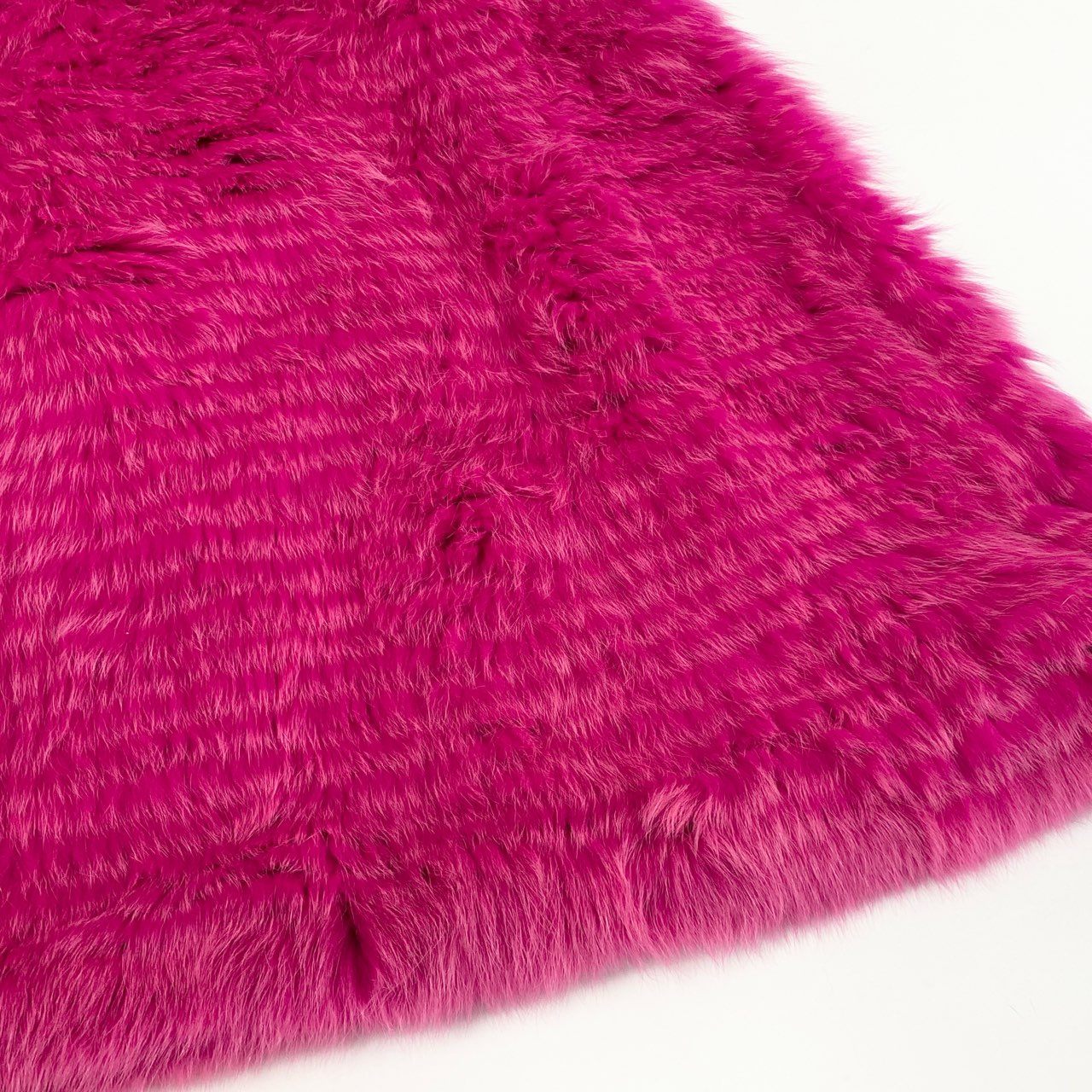 27k24《希少》 TESS 染めフォックスファー ロングスカート ピンク 最高級本毛皮 FOX FUR リアルファーt18r