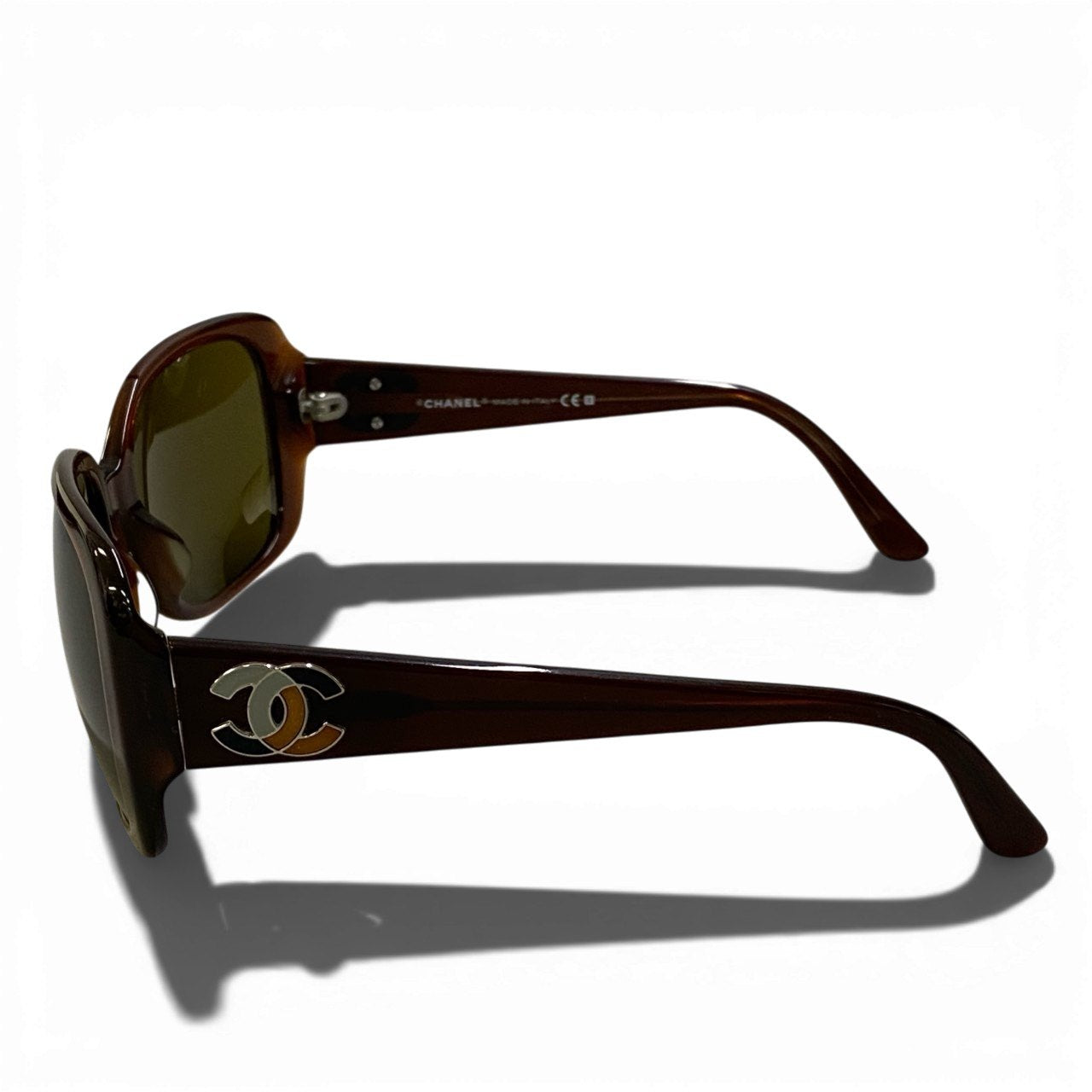 b15 CHANEL シャネル ココマーク サングラス アイウェア 5101 57□18 ブラウン レディースta1