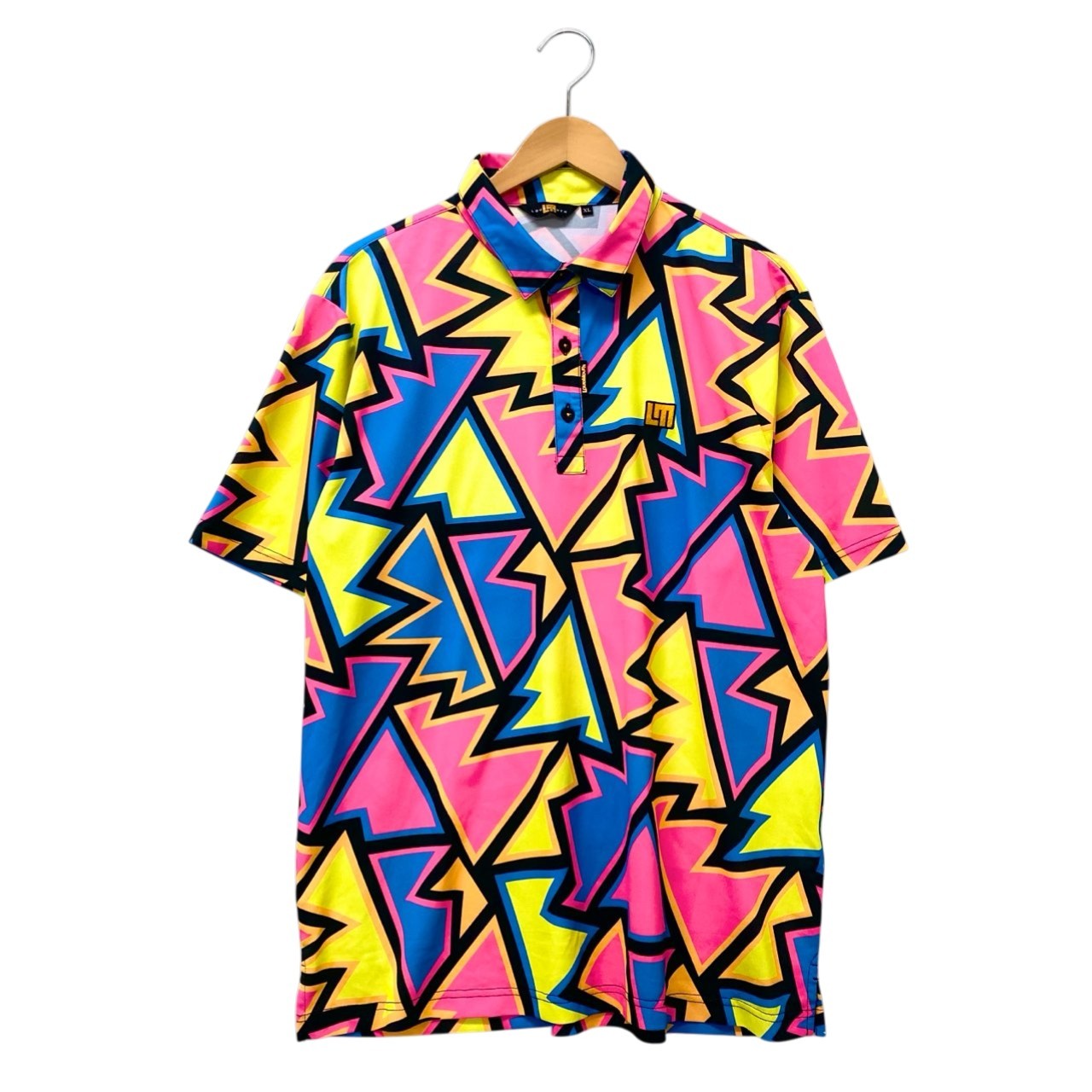 51c13 《極美品》 LOUD MOUTH ラウドマウス 半袖ポロシャツ ハーフパンツ 吸水速乾素材 XL マルチカラー ポリエステル ゴルフウェアu02t