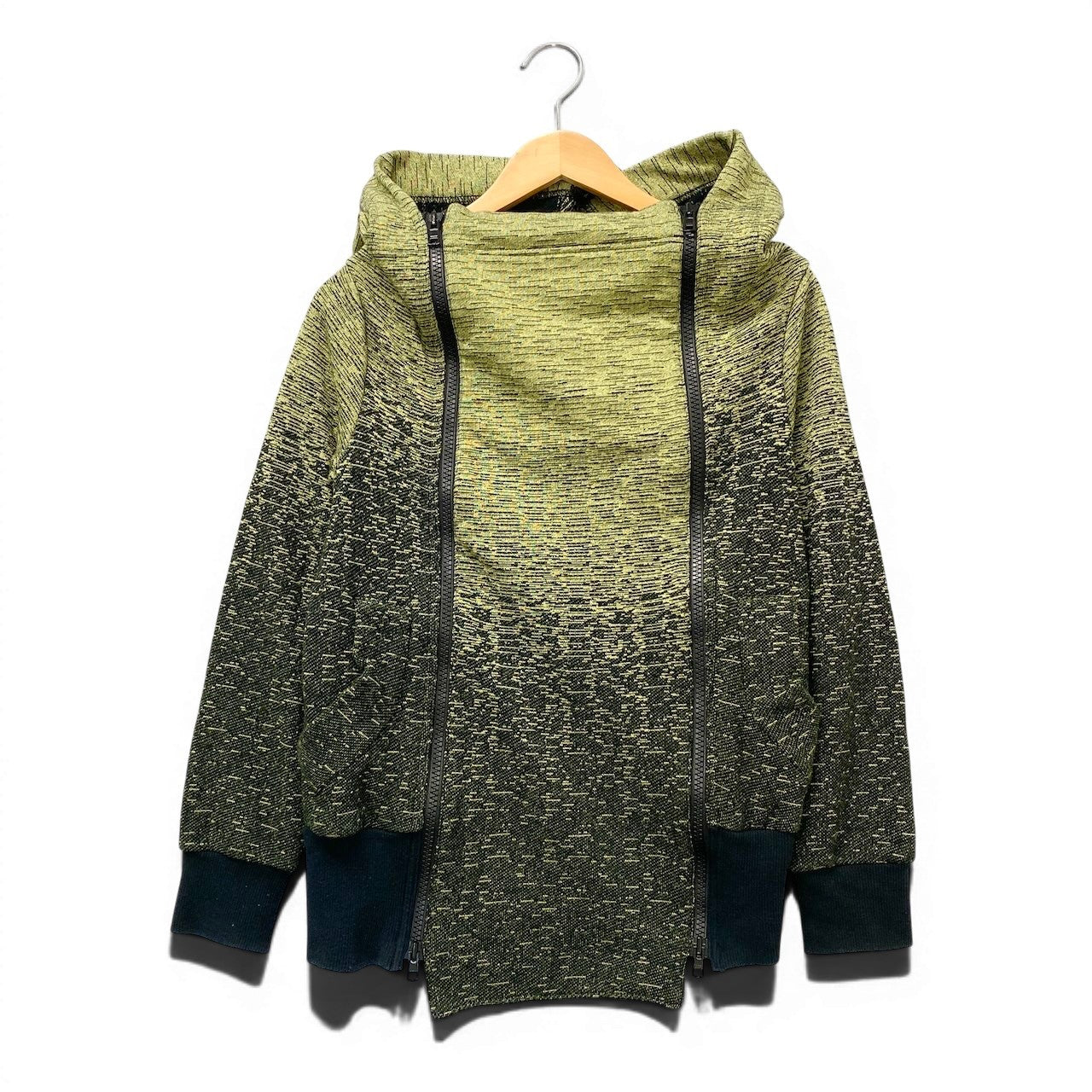 67e14 VivienneWestWood ANGLOMANIA フロントダブルジップパーカー グラデーション ジャケット トップス 84301M 15-01-342015 36サイズ イエロー ブラック コットン100％ レディース 女性用u02t