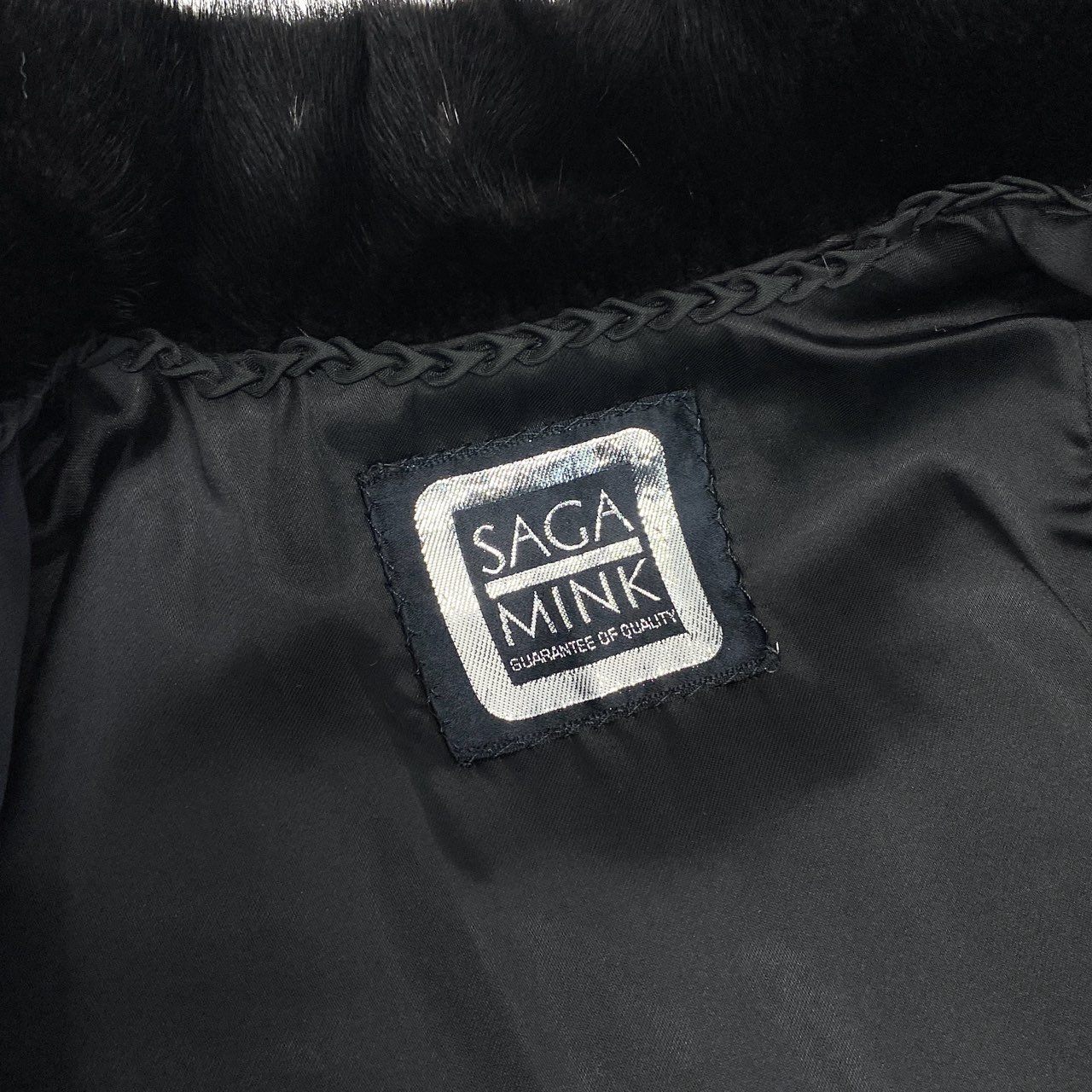 68a24 SAGA MINK サガミンク 銀サガ ダークミンク ファーコート サイズ11 ブラック 最高級本毛皮 Mink Fur Coatt18r