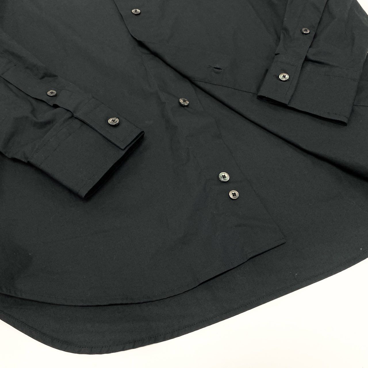 61h24 《美品》 DIESEL ディーゼル オーバルＤ 長袖シャツ ブラウス トップス S-DOU-PLAIN サイズ40 ブラック コットン レディースu02t