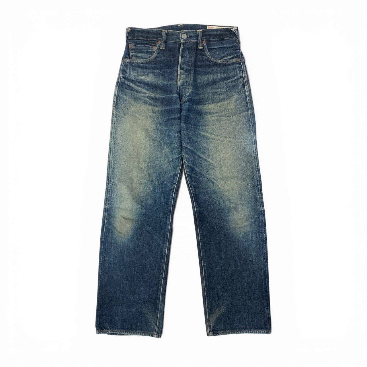 60c6 EVISU エヴィス No2 カモメ デニムパンツ サイズ30 インディゴ グリーン ジーンズ DENIM PANTSt18r