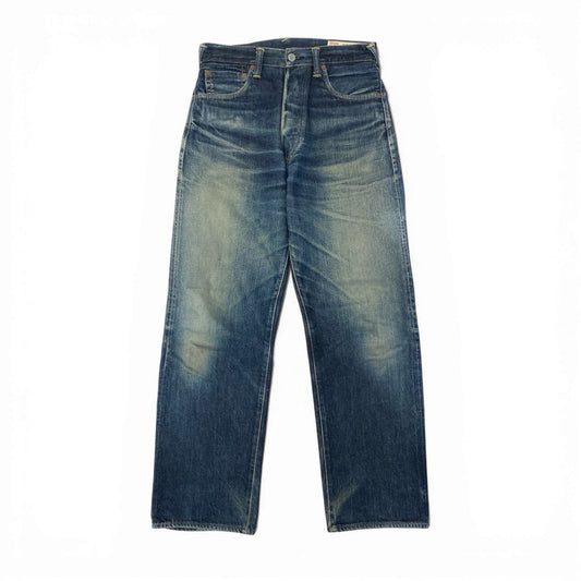 60c6 EVISU エヴィス No2 カモメ デニムパンツ サイズ30 インディゴ グリーン ジーンズ DENIM PANTSt18r