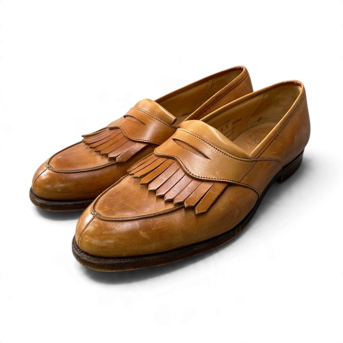 3j14 Crockett&Jones クロケット&ジョーンズ ユナイテッドアローズ別注 SONNING キルトローファー 6340 9E キャメル レザー メンズ 紳士靴o07t