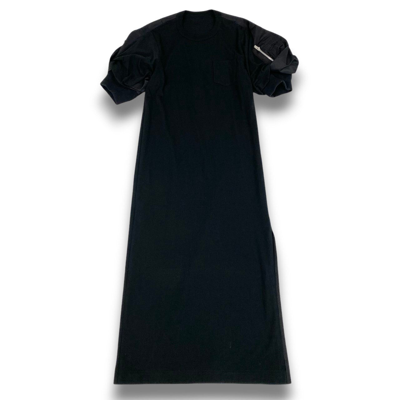 Ac24 《未使用》定価￥64,900 sacai サカイ 24SS ナイロンツイルジャージードレス Nylon Twill＆Jersey Dress 24-07168 サイズ2 ブラック ワンピースt18r