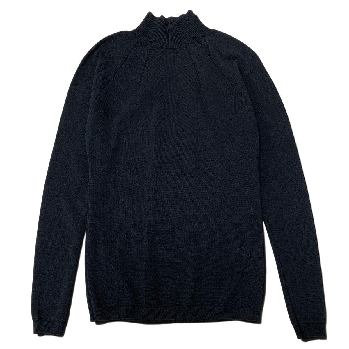 Ai27 ISSEY MIYAKE 132 5. イッセイミヤケ DARTED KNIT ダーテッドニット 立体 ボトルネック セーター 2 ブラック アセテート ナイロン レディースo07t
