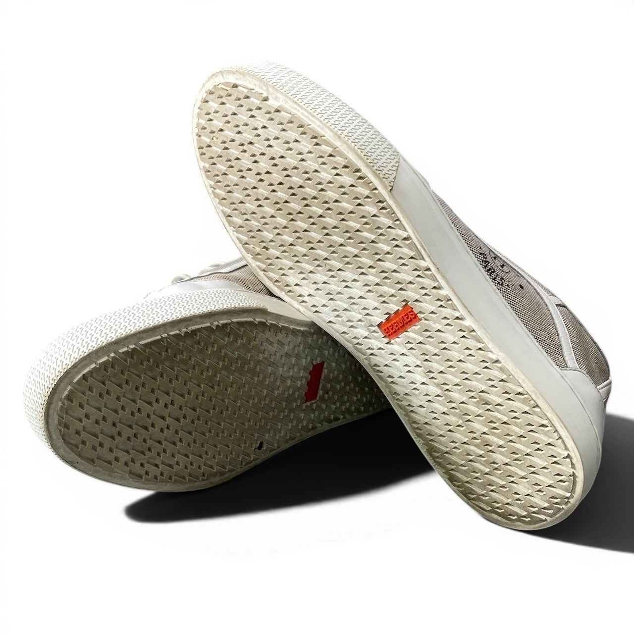 e18 HERMES エルメス ゲット サイドHロゴ スニーカー Get H Logo Low Sneakers サイズ38.5 ホワイト シューズ 保存袋有t18r