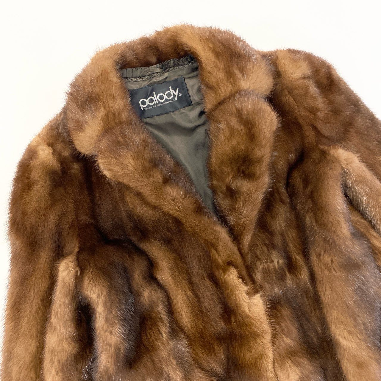 35a15 palody パステルミンクコート サイズ9 茶系 本毛皮 Pastel Mink Fur Coat ポケット有t18r