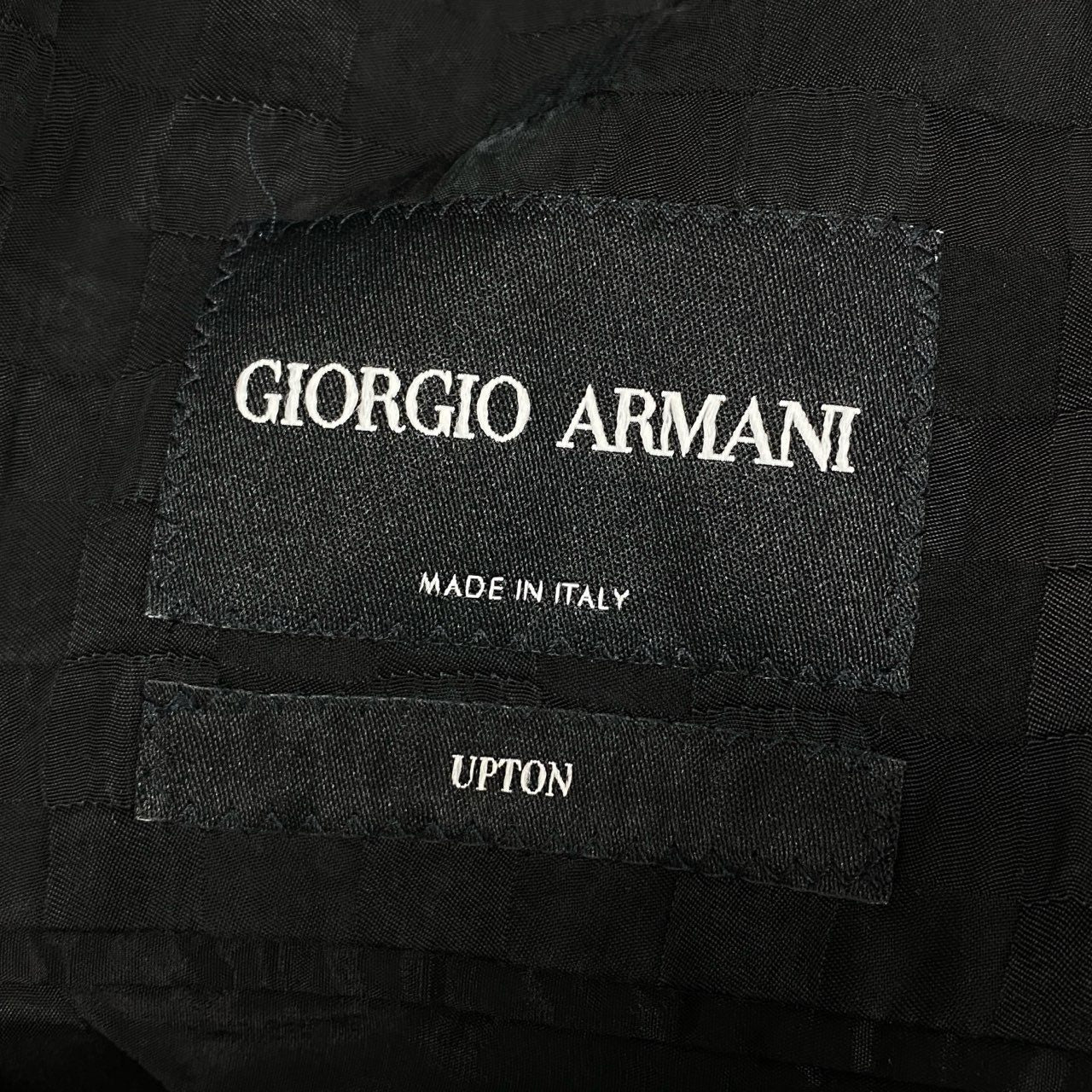 68b11【美品】GIORGIO ARMANI ジョルジオアルマーニ 2022 テーラードジャケット チェック柄 ブレザー 48Rサイズ ブラック メンズ 男性用k02i