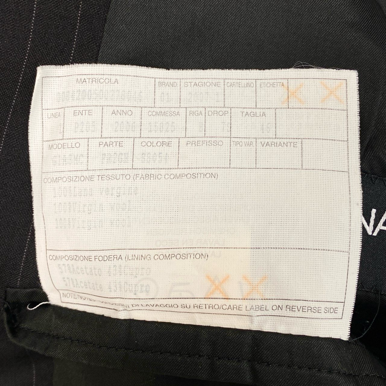 42b27 DOLCE＆GABBANA ドルチェ＆ガッバーナ シングルスーツ セットアップ ビジネス 46 ブラック ストライプ ウール メンズu02t