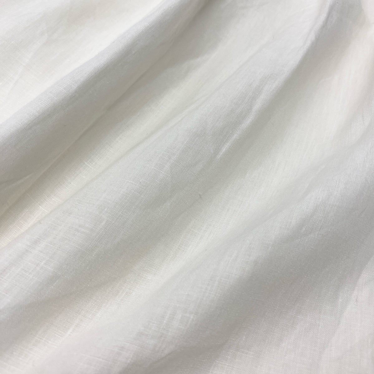 2g14 【美品】 JUN MKAMI ジュンミカミ アイリッシュリネン タックスリーブブラウス チュニックワンピース ホワイト 麻100％ レディースu02t