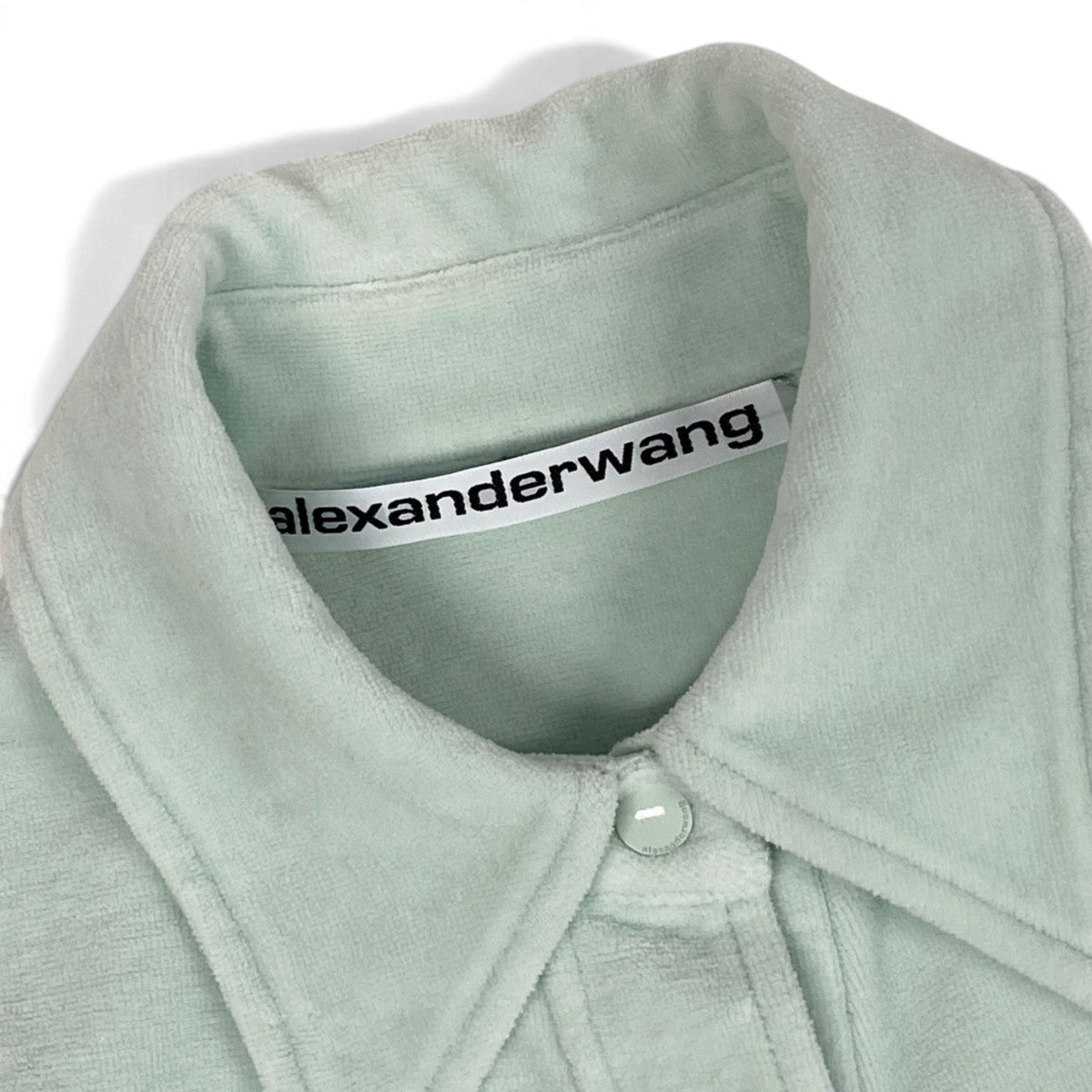 Ej15 alexander wang アレキサンダーワン シャーリング加工 長袖シャツ ロングスリーブ 立体加工 トップス 0 ミントグリーン コットン レディースo07t
