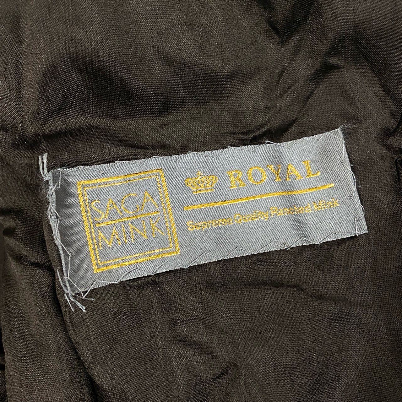 41L12 ROYAL SAGA MINK サガミンク ロイヤル デミバフミンク セミロングコート 毛皮コート F ブラウン系 ミンクファー レディースu02t