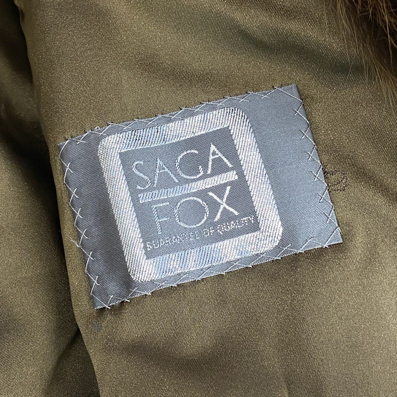72a15 SAGA FOX サガフォックス 銀サガ 極厚 フォックスファー コート サイズ11 ブラウン 最高級本毛皮 Fox Fur Coatt18r