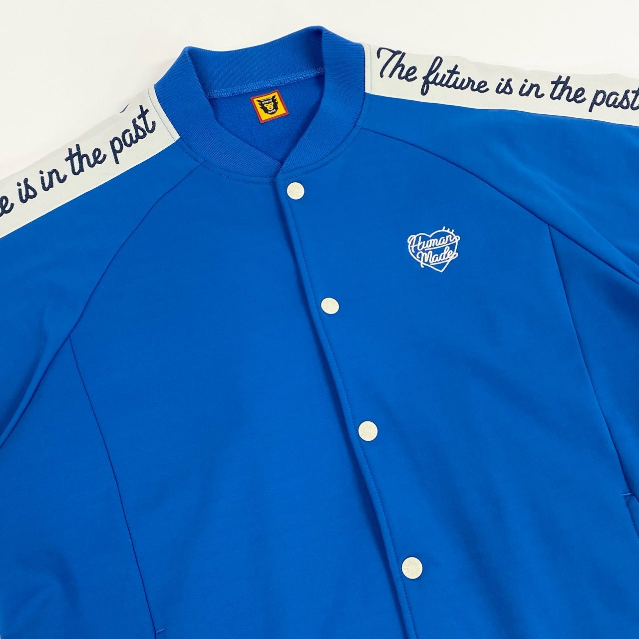 Ic2 HUMAN MADE ヒューマンメイド ロゴテープ ジャージブルゾン ジャケット サイズXXL ブルー メンズ アウターk02i