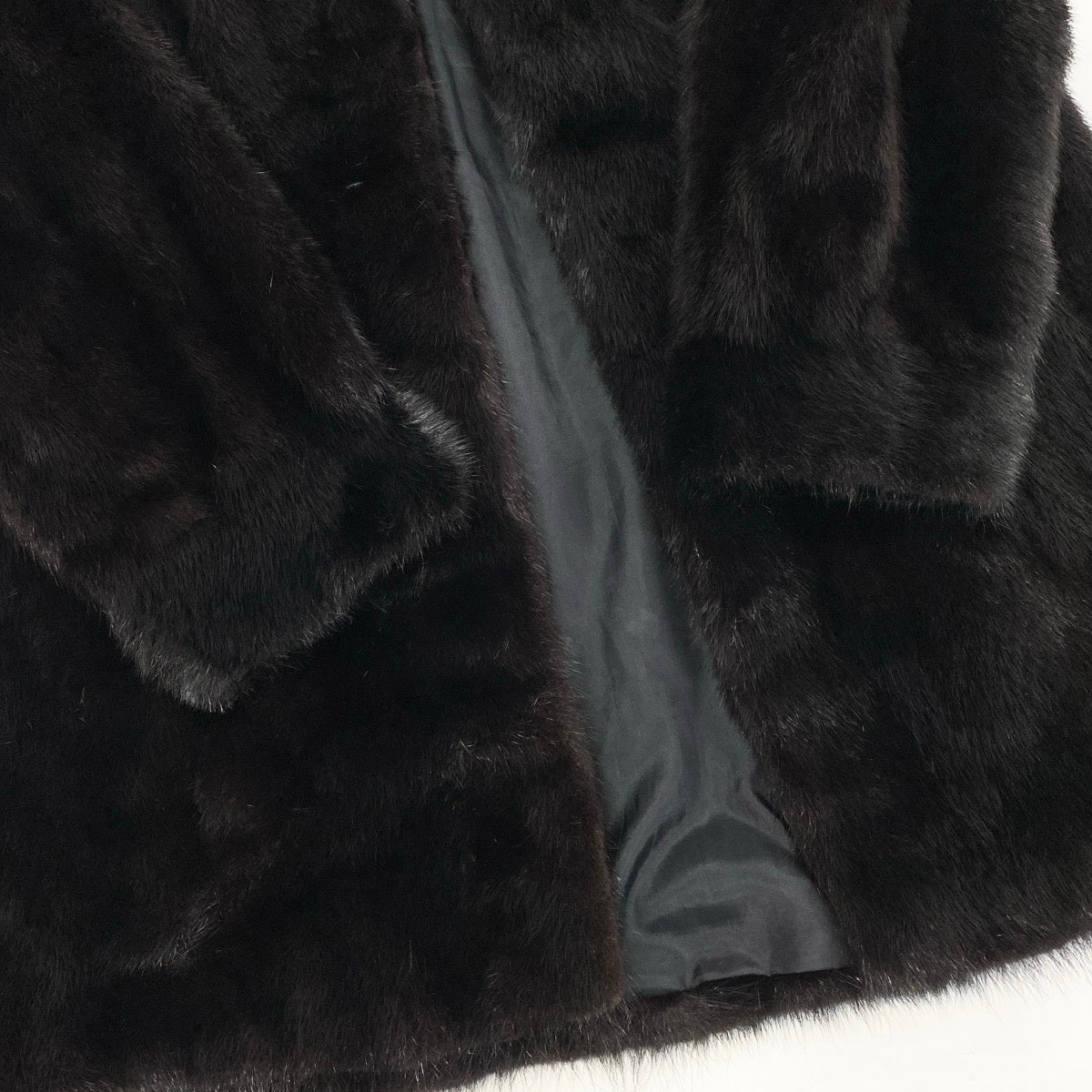42g8 SAGA MINK ROYAL サガミンク ロイヤル 金サガ ダークミンク ロングコート サイズ11 ブラック 最高級本毛皮 Mink Fur Long Coatt18r