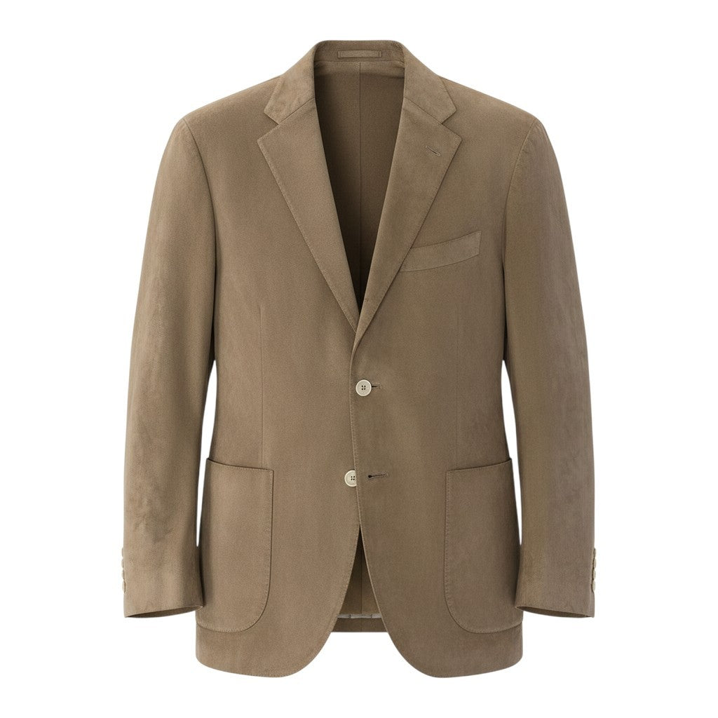 44h18 LARDINI ラルディーニ テーラードジャケット スウェード シングルブレスト ステッチ イタリア製 JD22557AQ 50 ベージュ メンズ 男性用t18r