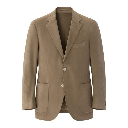 44h18 LARDINI ラルディーニ テーラードジャケット スウェード シングルブレスト ステッチ イタリア製 JD22557AQ 50 ベージュ メンズ 男性用t18r