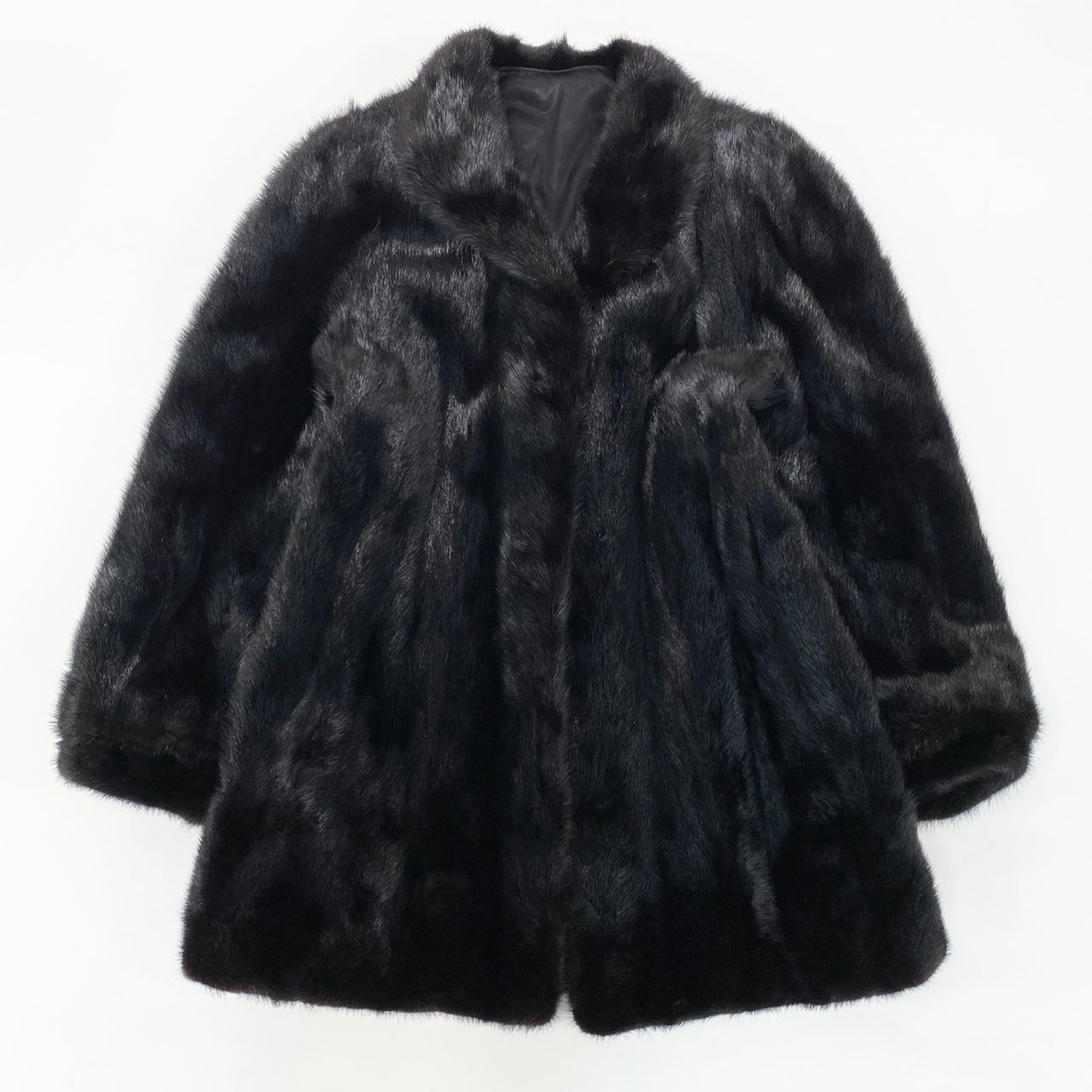 39k1《美品》 SAGA MINK サガミンク 銀サガ マホガニーミンク 逆毛 リアルファーコート 13 ダークブラウン 最高級本毛皮 FUR COAT 毛質◎ 毛並み◎t18r