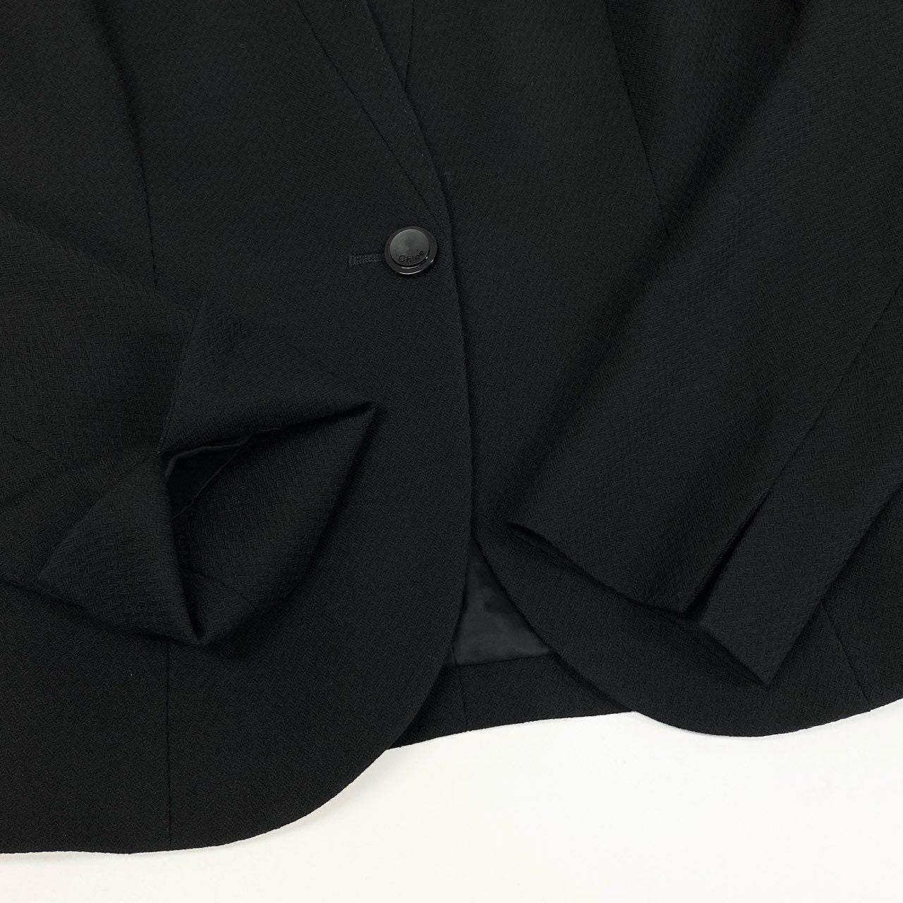 42L16 Chloe クロエ スカートセットアップ ジャケット タイトスカート フォーマル 9ARサイズ ブラック ウール100％ レディースo07t