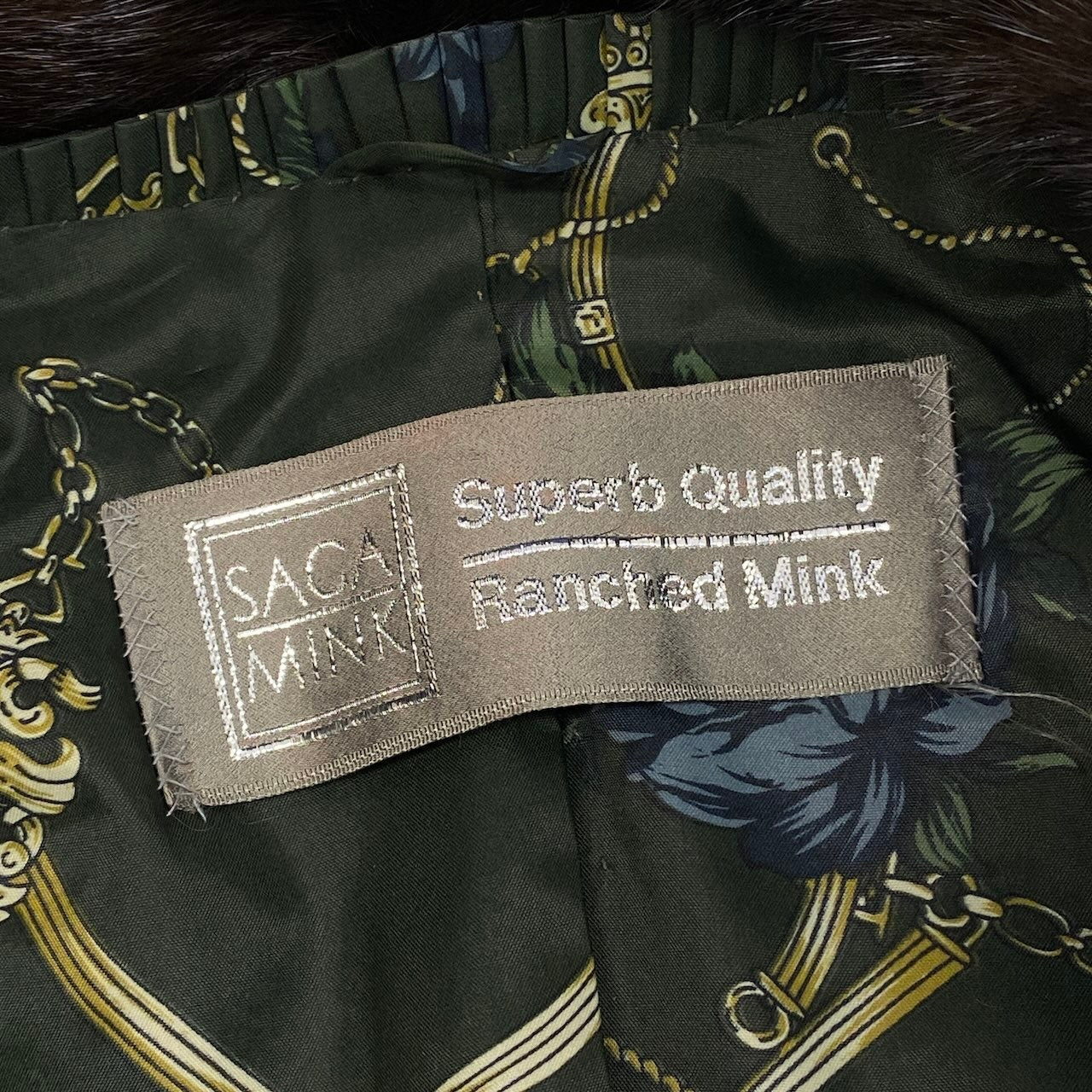 22e13 SAGA MINK サガミンク 銀サガ デミバフミンク デザインファーコート サイズ13 ブラウン 最高級本毛皮 Mink Fur Coatt18r